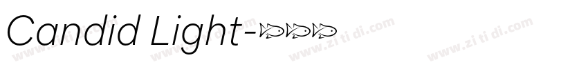 Candid Light字体转换